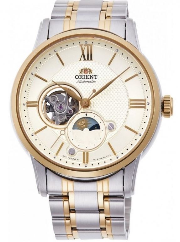 Orient Classic Sun and Moon Open Heart Automatic RA-AS0007S10B